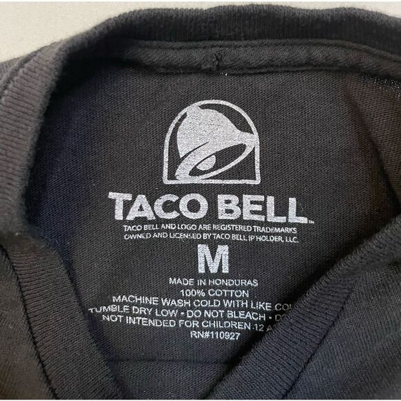 Taco Bell Drive Thru Open Tacos Graphic T-shirt Women Medium Black Short Sleeve - Picture 4 of 5
